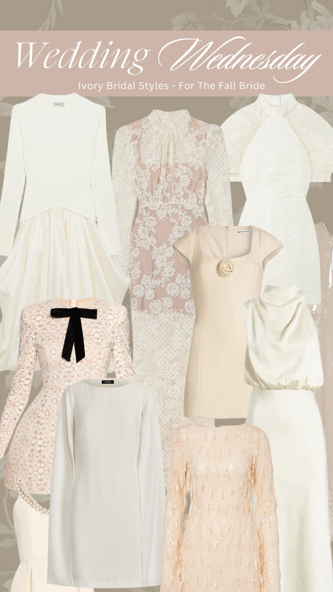 These beautiful ivory dress styles would make the perfect looks for any fall bridal events & love that they could also be re-worn in the future! 

#LTKWedding #LTKParties #LTKStyleTip