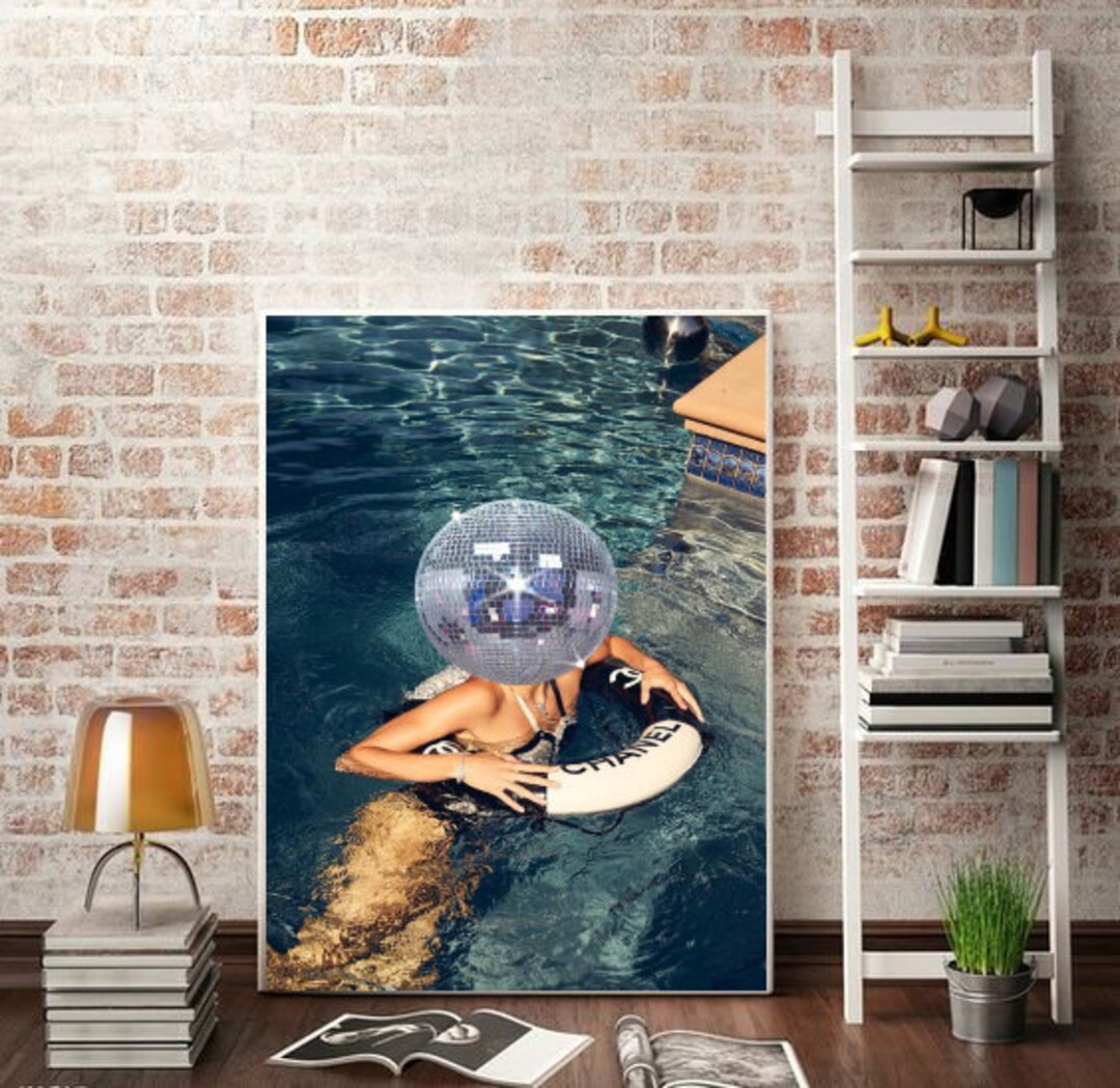 Disco Ball Rtero Wall Artretro Disco Ball Print Preppy Wall - Etsy | Etsy (US)