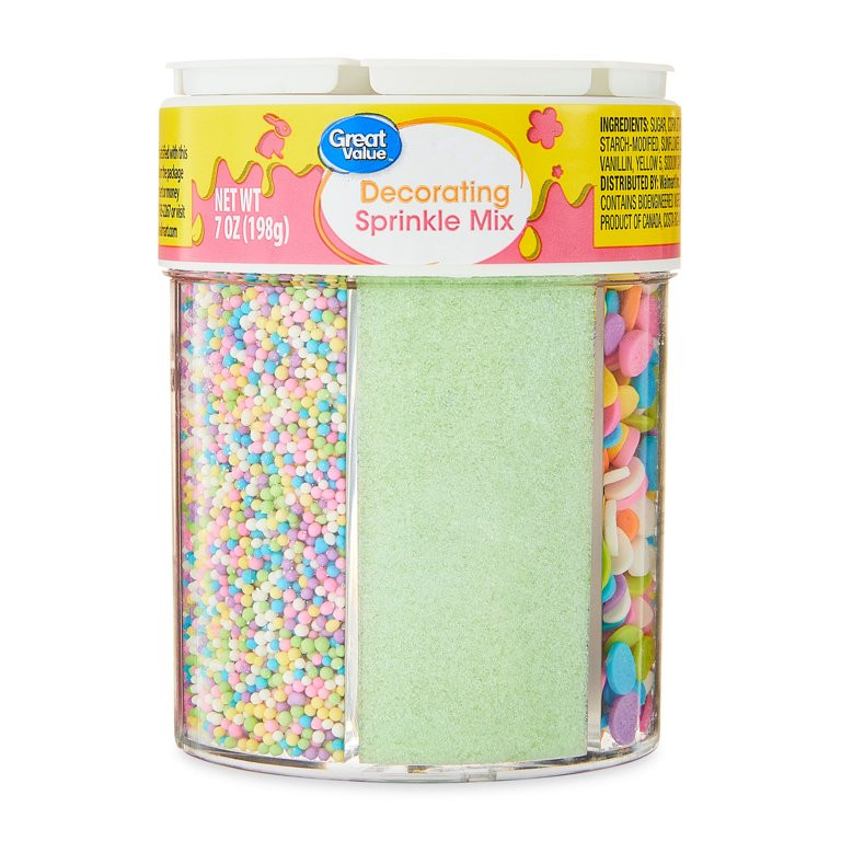 Great Value 6 Cell Decorating Sprinkle Mix, 7 oz | Walmart (US)