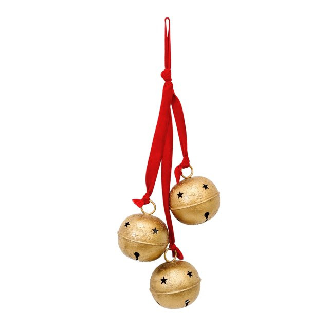 Rustic Gold Bells Hanging Christmas Decor, 19 in, by Holiday Time | Walmart (US)
