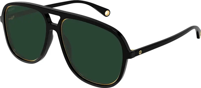 Gucci 57mm Aviator Sunglasses | Nordstrom | Nordstrom