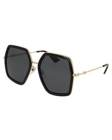 GucciOversized Square Web Sunglasses | Neiman Marcus