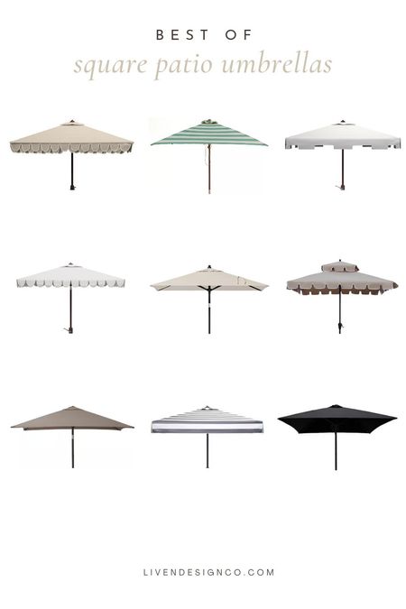 Square patio umbrella. Striped patio umbrella. Cabana striped umbrella. Scalloped umbrella. Patio decor. 

#LTKSeasonal #LTKHome #LTKSaleAlert