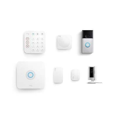 Ring Video Doorbell with All-new Ring Indoor Cam (White) and Ring Alarm 5-Piece (White) | Amazon (US)