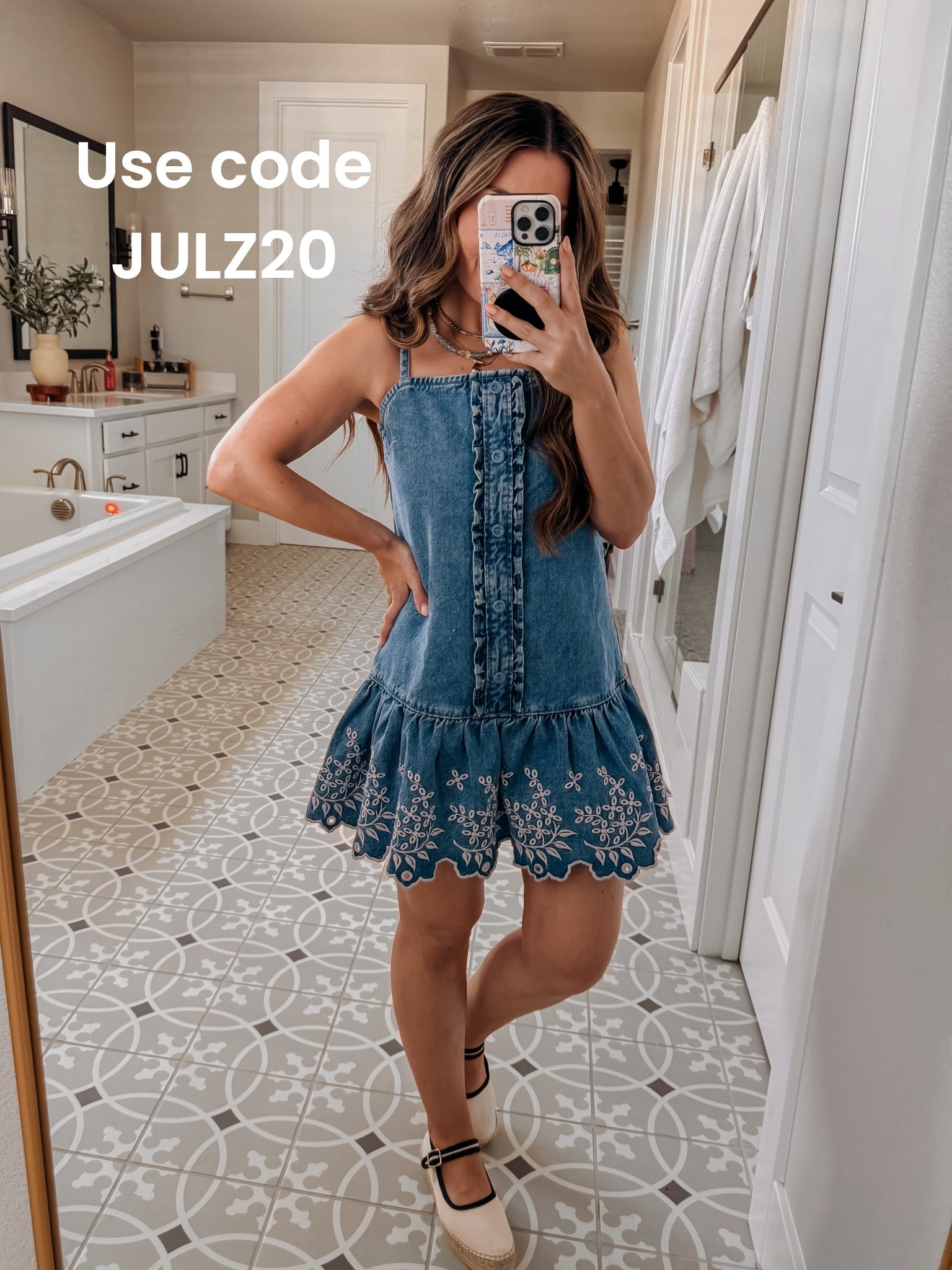 Use code JULZ20 for 20% off my outfit (works on orders of $100+). Wearing size 2 in the denim dress & flats run small. I would recommend going up 1/2 size.

Anthropologie sale



#LTKSeasonal #LTKPetite #LTKSaleAlert