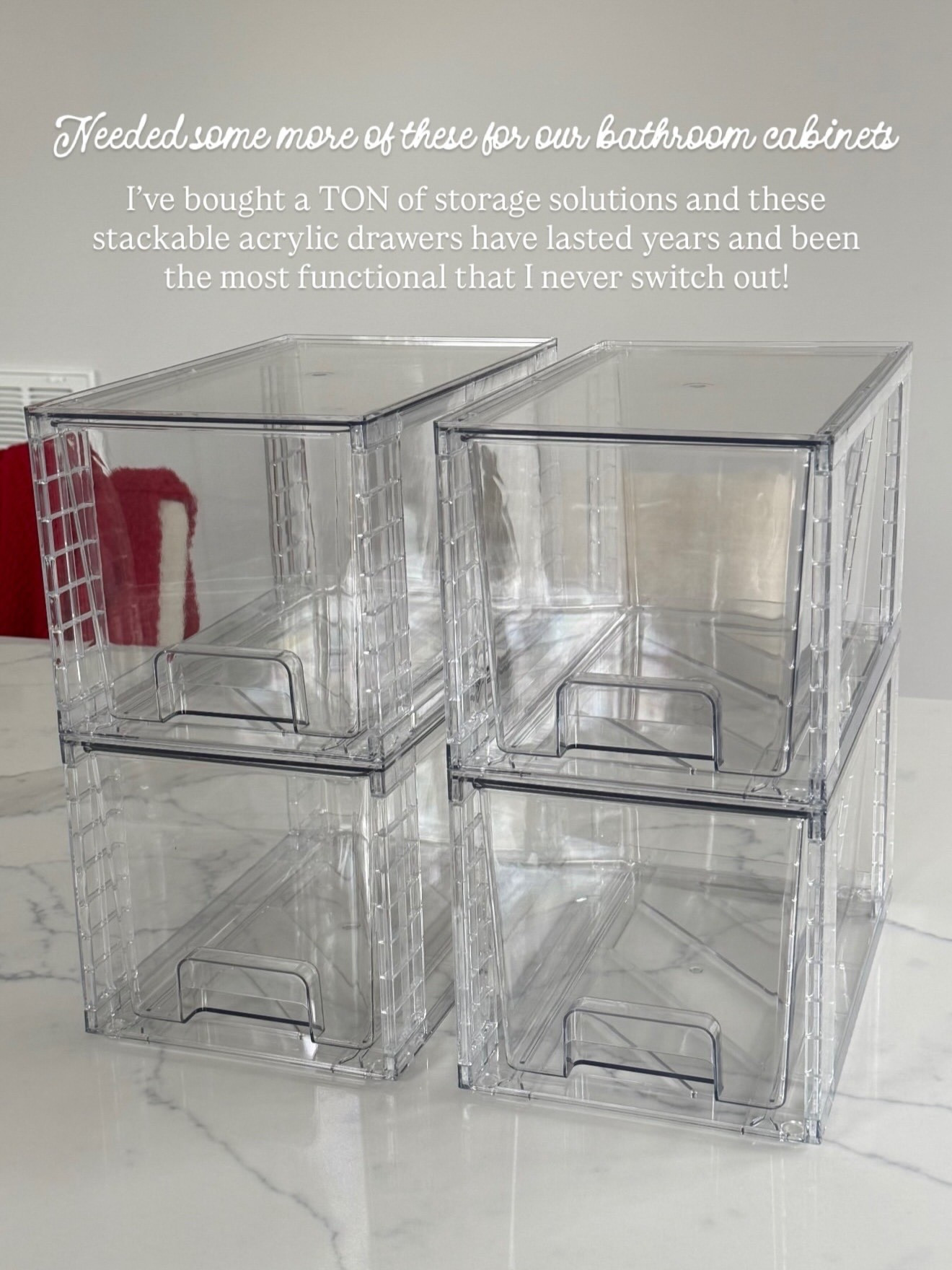 In my organization era so the stackable bins are super helpful with the little things around the house! 

#LTKHome #LTKmorningroutine #LTKdayinmylife