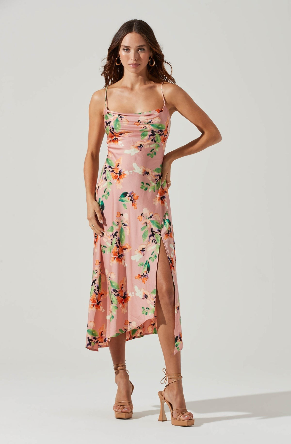 Gaia Floral Midi Dress | ASTR The Label (US)