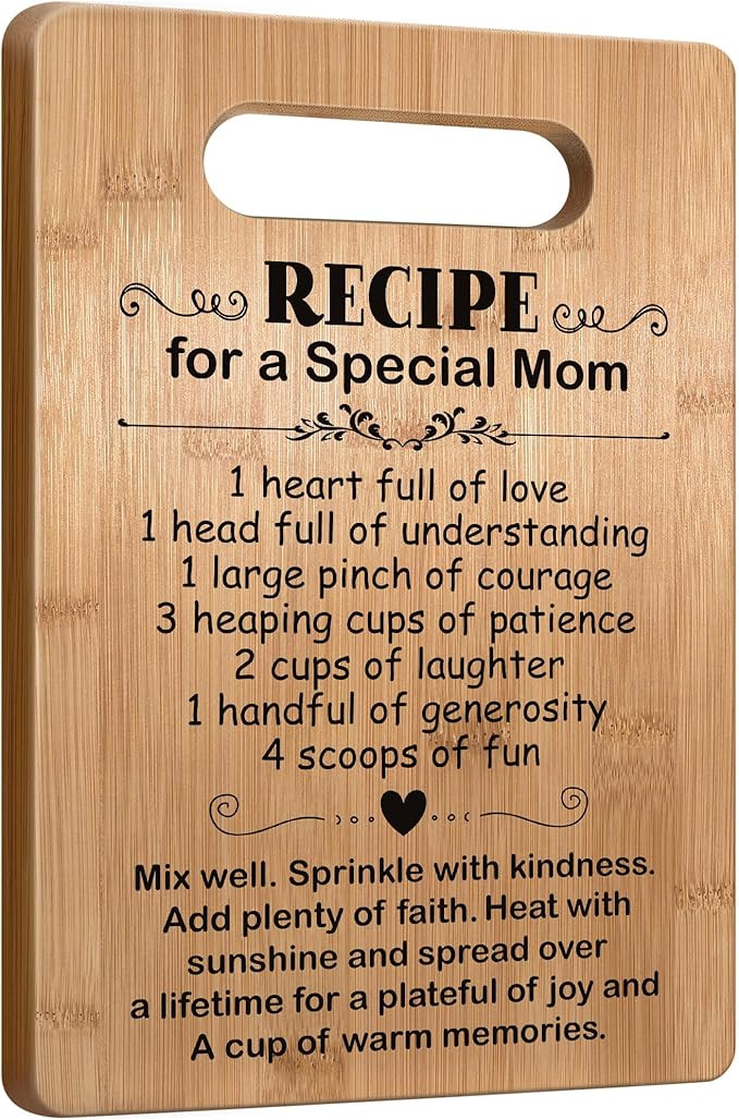 Mom Gifts from Daughter Son Mothers Day, Mother Cutting Board Gift, Cute Mom Gifts from Daughter ... | Amazon (US)