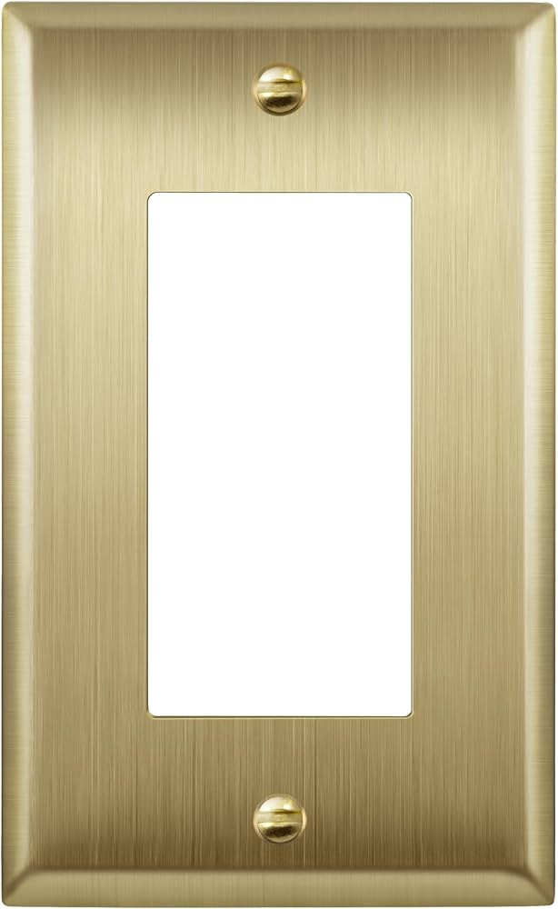 ENERLITES Decorator Switch or Outlet Metal Wall Plate, Stainless Steel Outlet Cover, Corrosion Re... | Amazon (US)