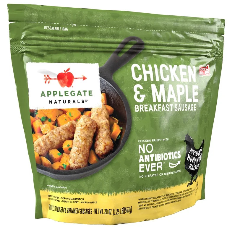 Applegate Naturals Chicken & Maple Breakfast Sausage Links, 20oz (Frozen) | Walmart (US)