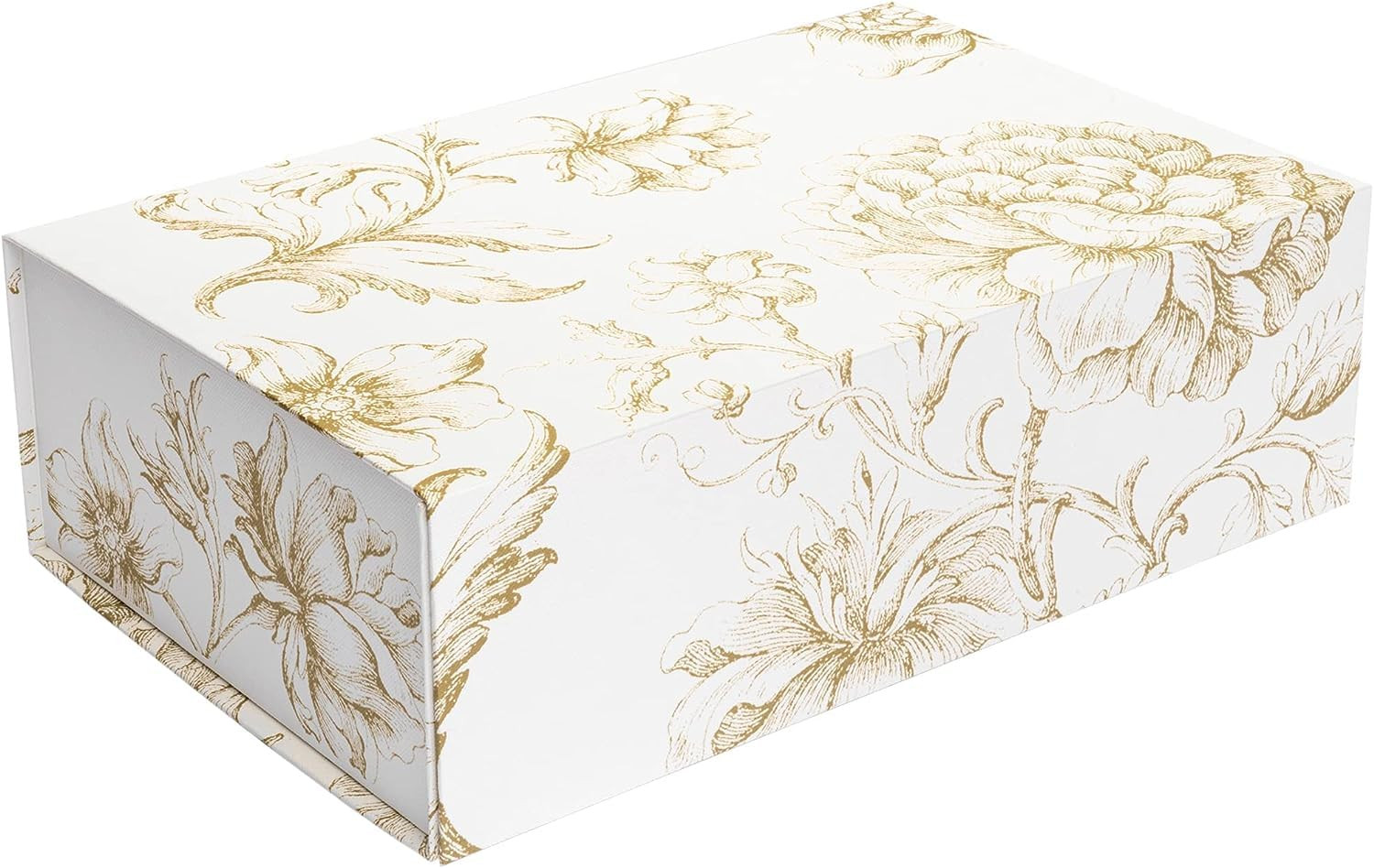 Luxury Keepsake Gift Box | Gold Floral Decorative Boxes with Magnetic Lids for Presents, Wedding ... | Amazon (US)