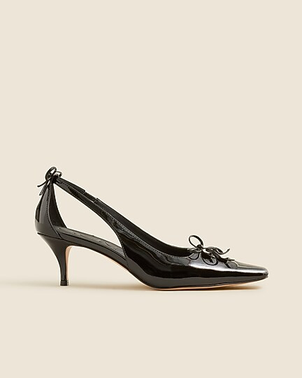 Leona slingback bow heels in patent leather | J. Crew US