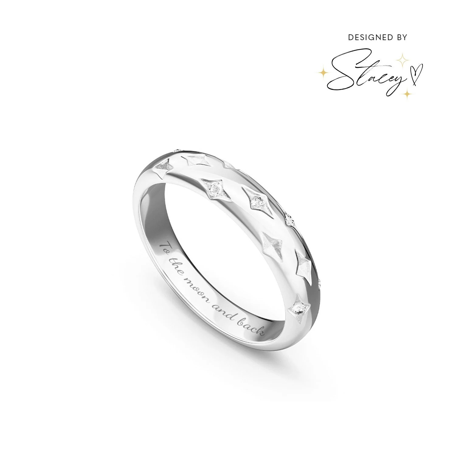 Moon and Back Ring (Silver) | Abbott Lyon
