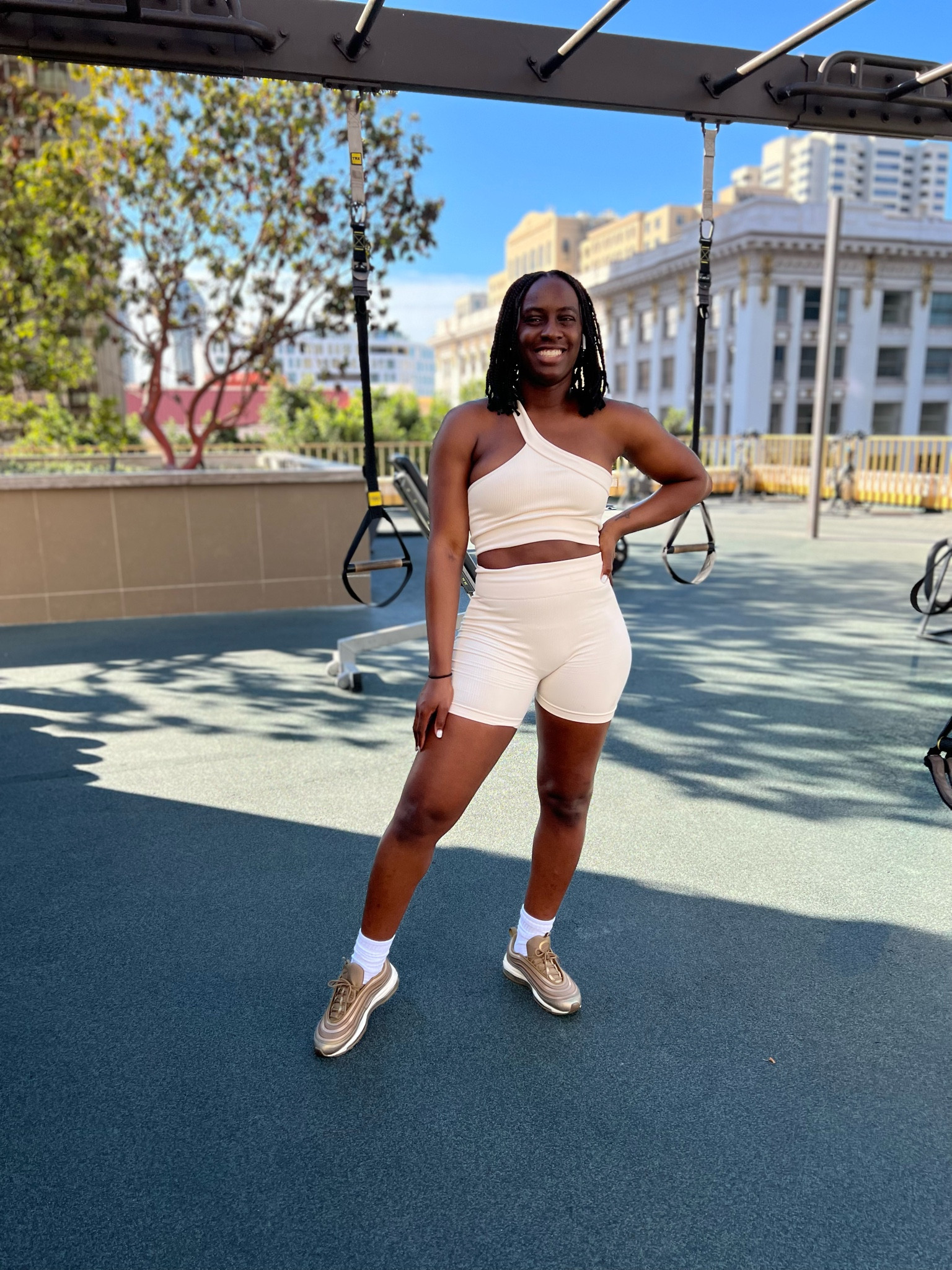 This beige set was the first of many. I love working out in it or adding an overshirt and wearing it as an outfit. 

#LTKGiftGuide #LTKunder50 #LTKHoliday