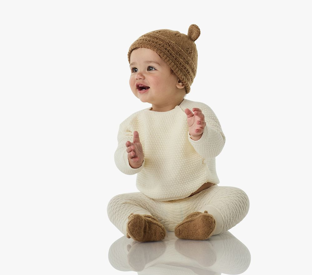 Teddy Bear Hat and Bootie Set | Pottery Barn Kids
