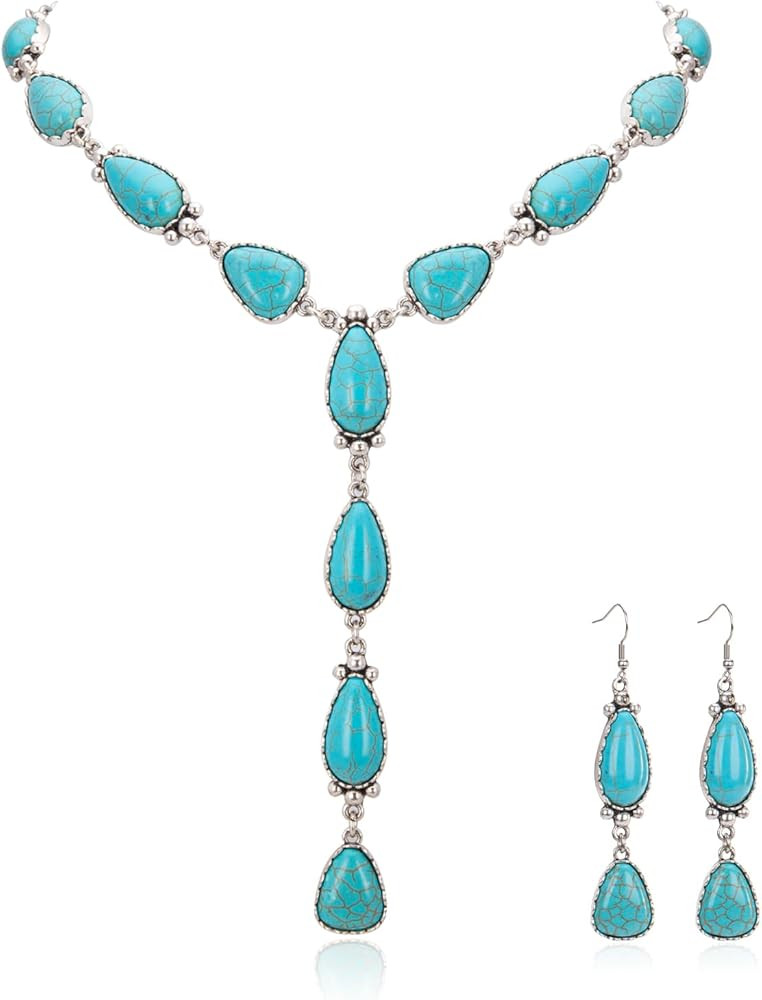 Rustic Couture's Western Necklace Earrings Jewelry Set for Women | Amazon (US)