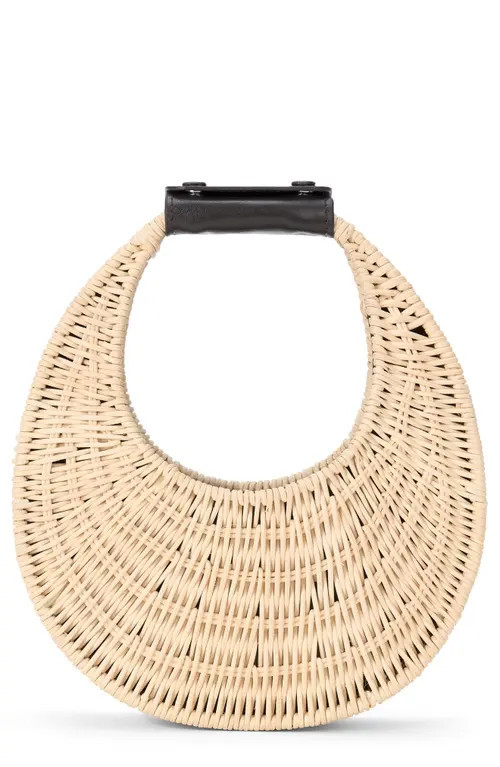 STAUD Good Night Moon Wicker Top Handle Bag in Natural at Nordstrom | Nordstrom