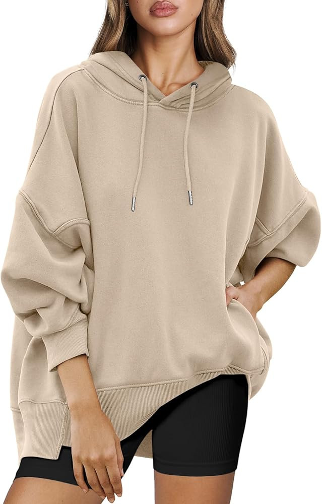ANRABESS Womens Oversized Hoodies Sweatshirts Fleece Pullover Top 2024 Fall Trendy Outfits Teen G... | Amazon (US)