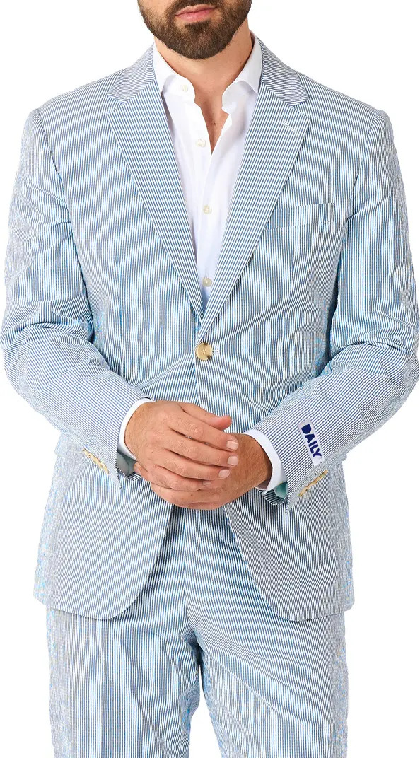 OppoSuits Daily Slim Fit Stripe Stretch Cotton Seersucker Suit | Nordstrom | Nordstrom