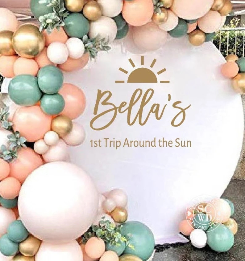 First Trip Around the Sun Birthday Wall Decal | Birthday Decal for Party Balloon Arch | First Bir... | Etsy (US)