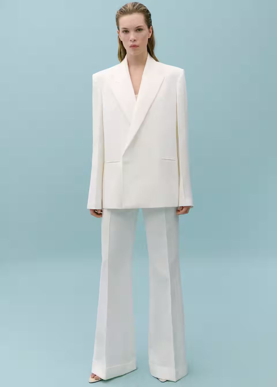 Suit blazer with adjustable back strap  -  Women | Mango USA | MANGO (US)