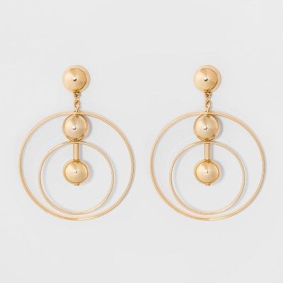 SUGARFIX by BaubleBar Modern Hoop Earrings - Gold | Target