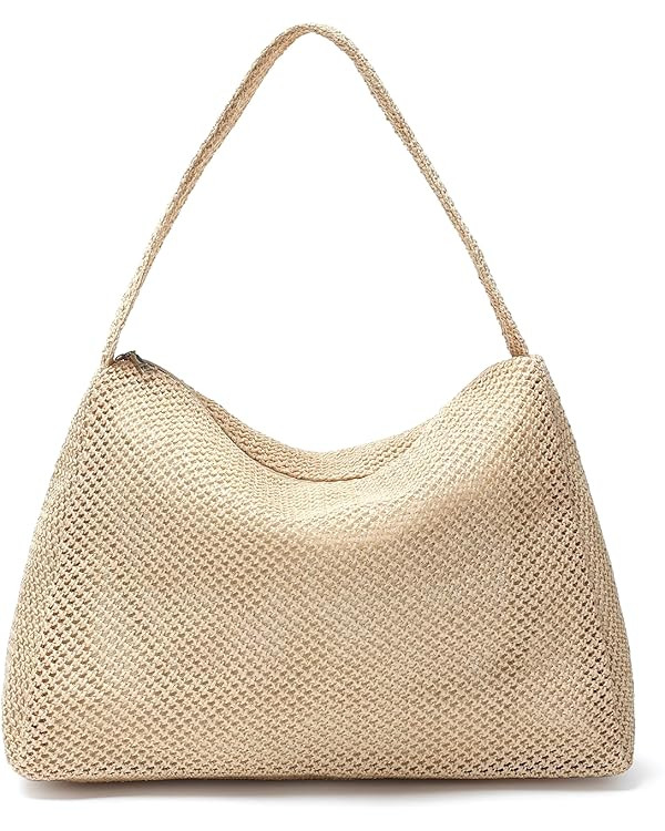 Herald Straw Purses for Women, Small Woven Hobo Shoulder Purse Summer Beach Raffia Bag Satchel Ha... | Amazon (US)