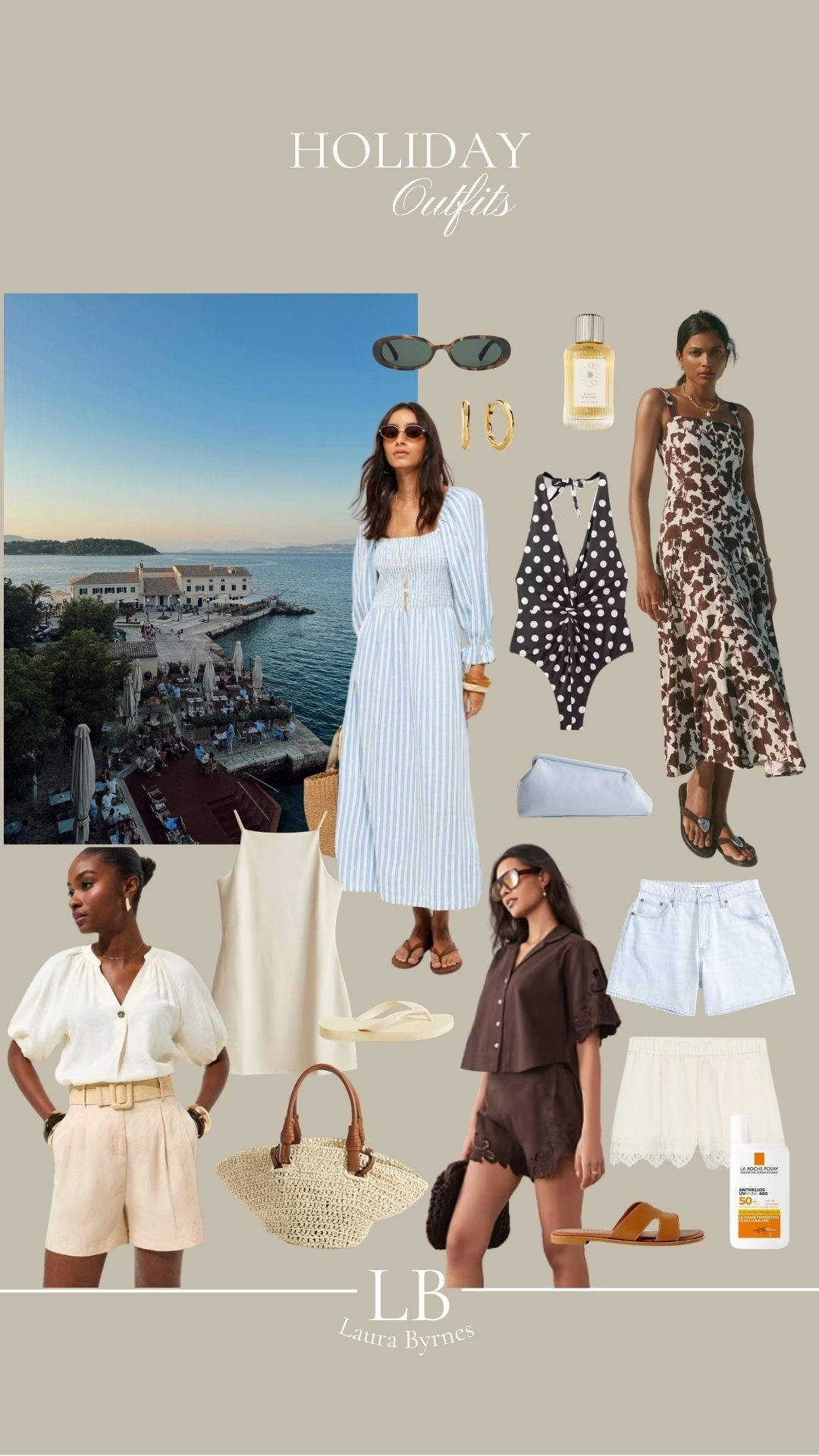 Holiday Outfit Picks! 🌴

Blue Stripe Maxi Dress, Brown Embroidered Co-ord, Cream Linen Shorts, Polka Dot Swimsuit, Brown Floral Midi Dress, White Cami Mini Dress, Light Wash Denim Shorts, Raffia Beach Bag, Summer Holiday Essentials, Beauty, Holiday Style, Holiday Fashion 

 #LTKuk #LTKsummer #LTKtravel