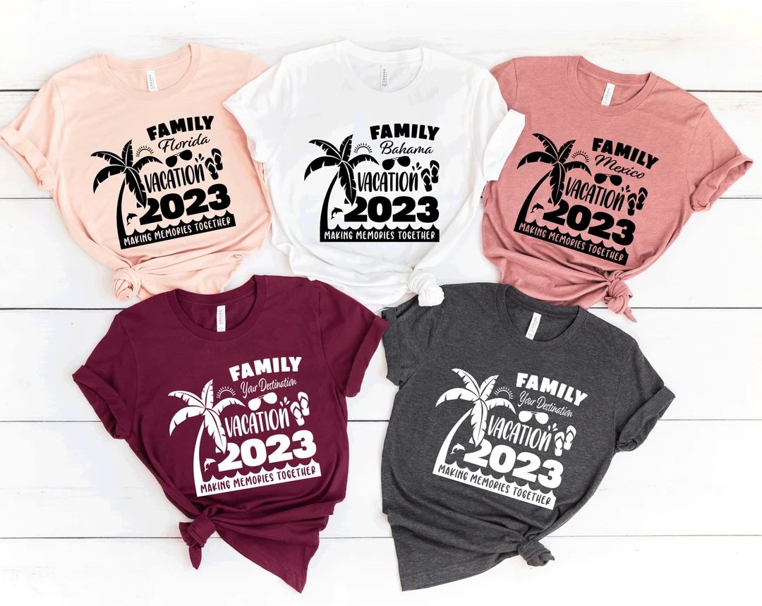 Personalized Family Vacation Shirt, Family Vacation 2023, Custom vacation Shirt, Personalized Tra... | Etsy (US)
