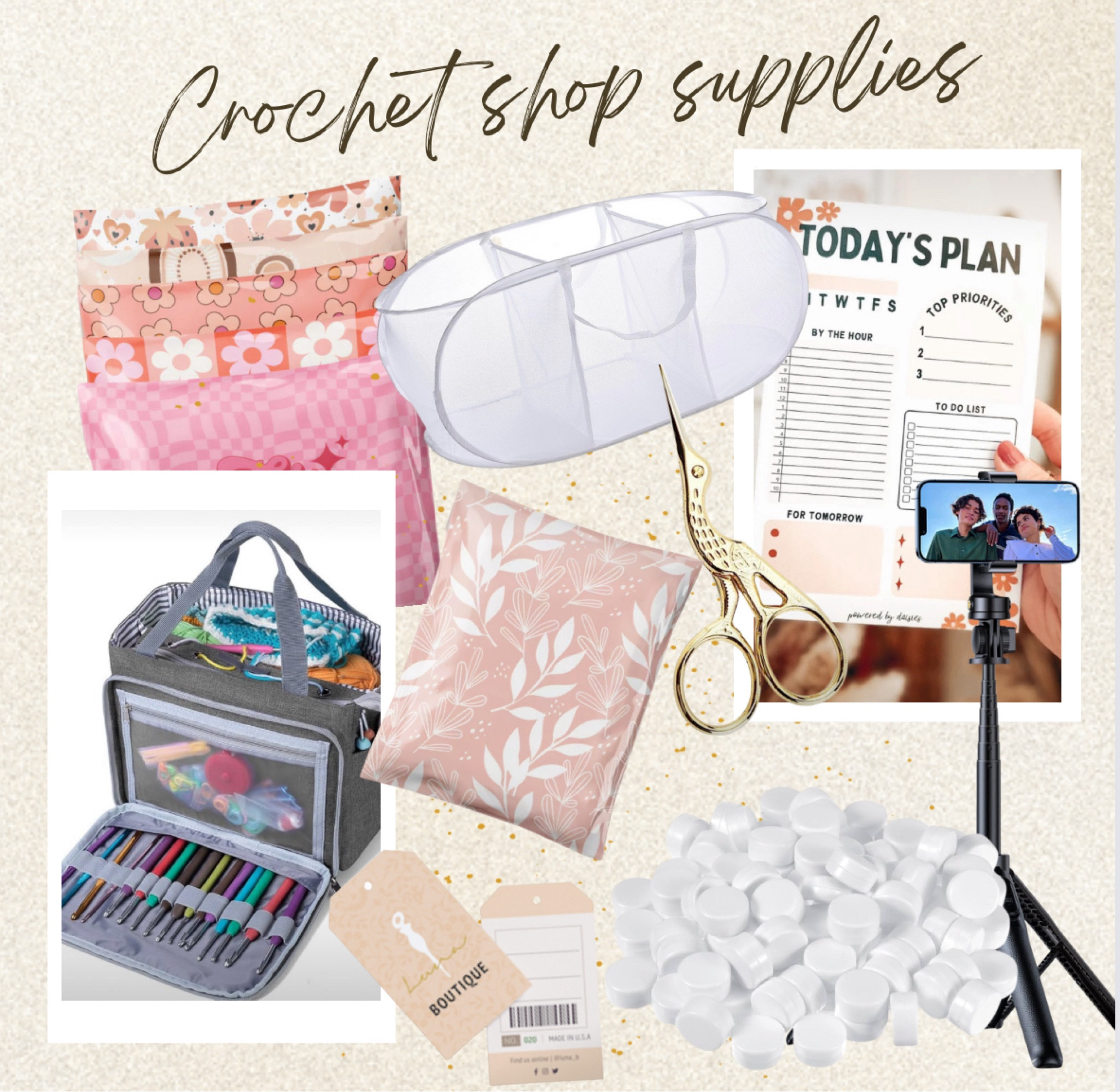 Goodies used in my crochet business 