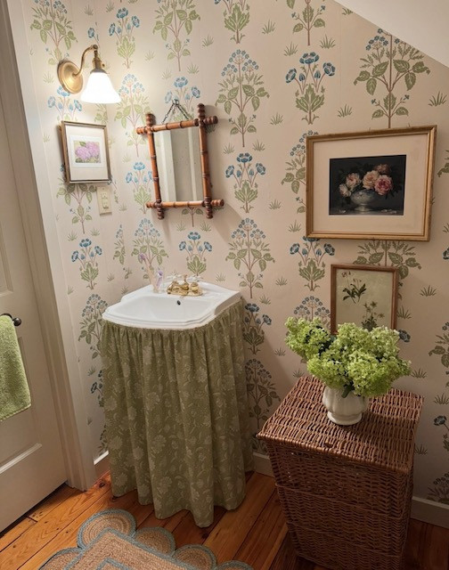 We tucked a teeny tiny bathroom under the eaves on our second floor, but were able to add a little charm through the accessories. 

 #LTKHome