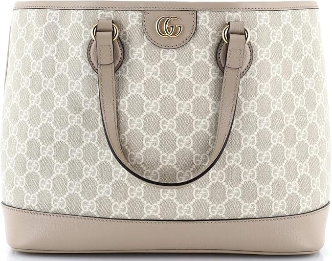 Amazon.com: Gucci, Pre-Loved Ophidia Top Handle Shopping Tote GG Coated Canvas and Leather Small,... | Amazon (US)