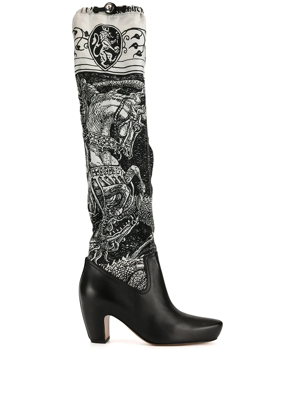 “Saint George and the Dragon” print boots | Farfetch Global
