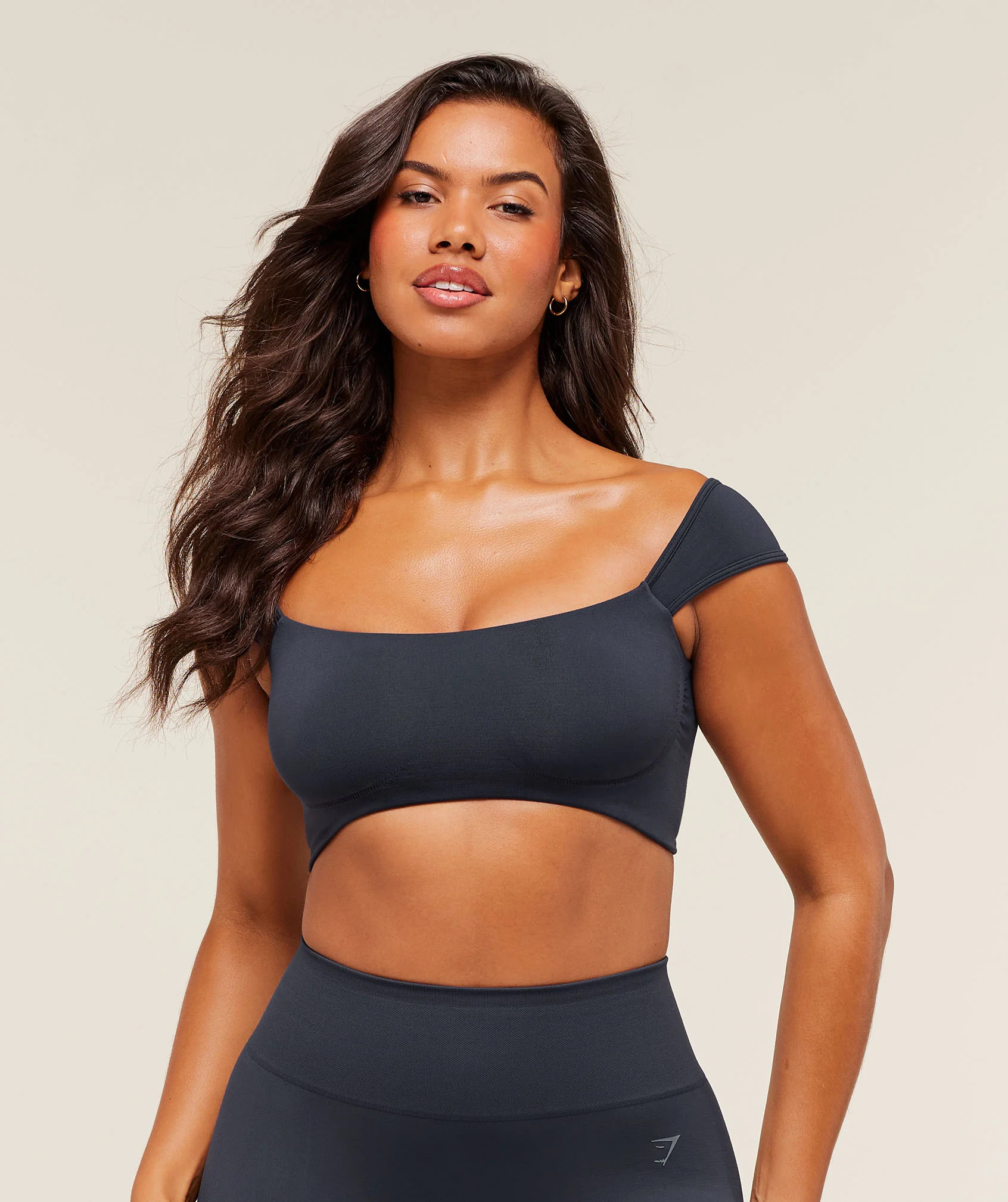 Gymshark Soft Sculpt Cap Sleeve Bralette - Heavy Blue | Gymshark US