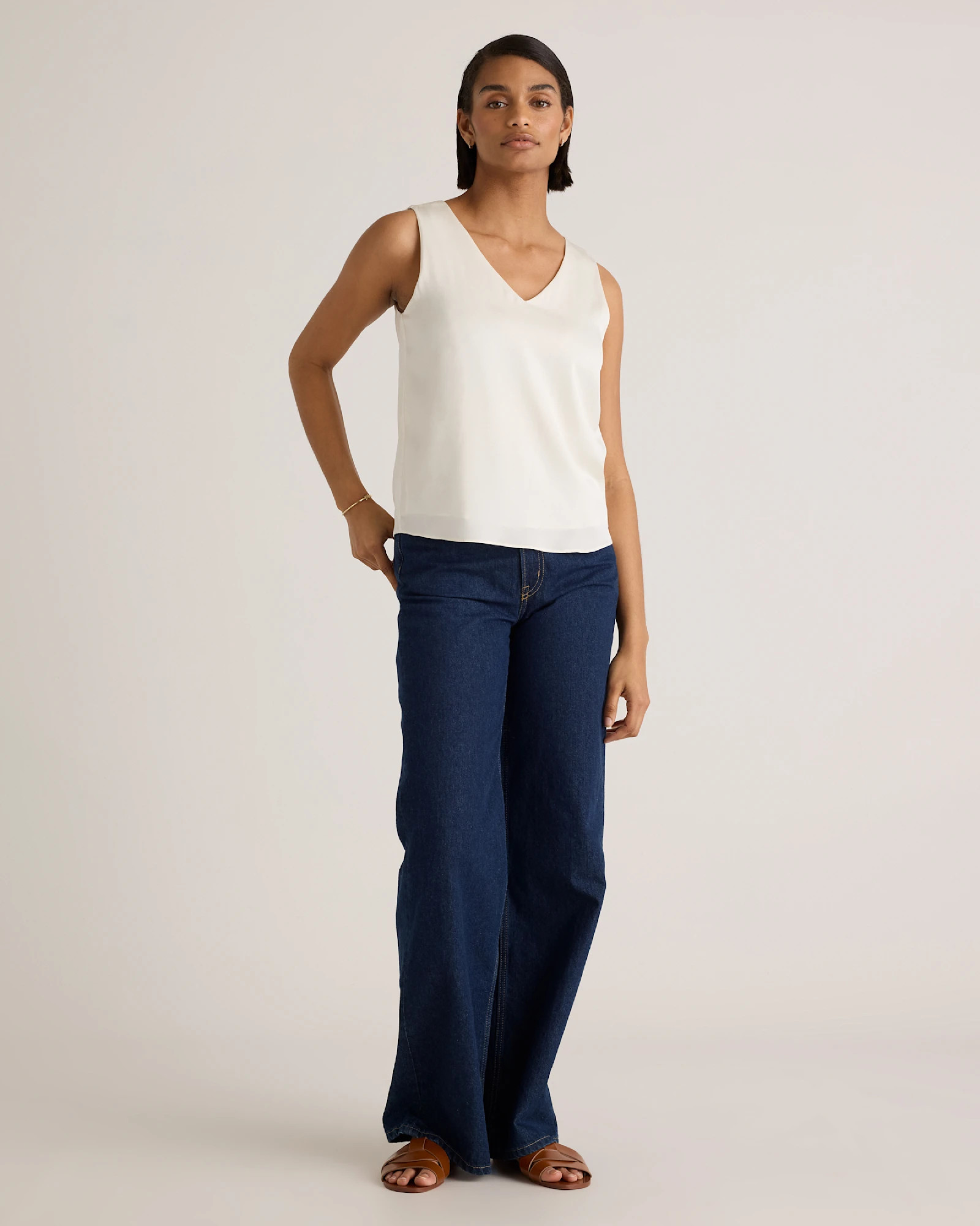 Washable Stretch Silk Tank | Quince