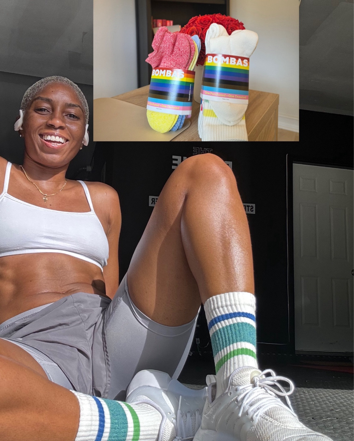 OBSESSED with my running socks from @bombas pride collection! try it out for yourself #Bombas #BombasPartner . 20% off with my code: VICKTO20 

#LTKFindsUnder50 #LTKActive #LTKStyleTip
