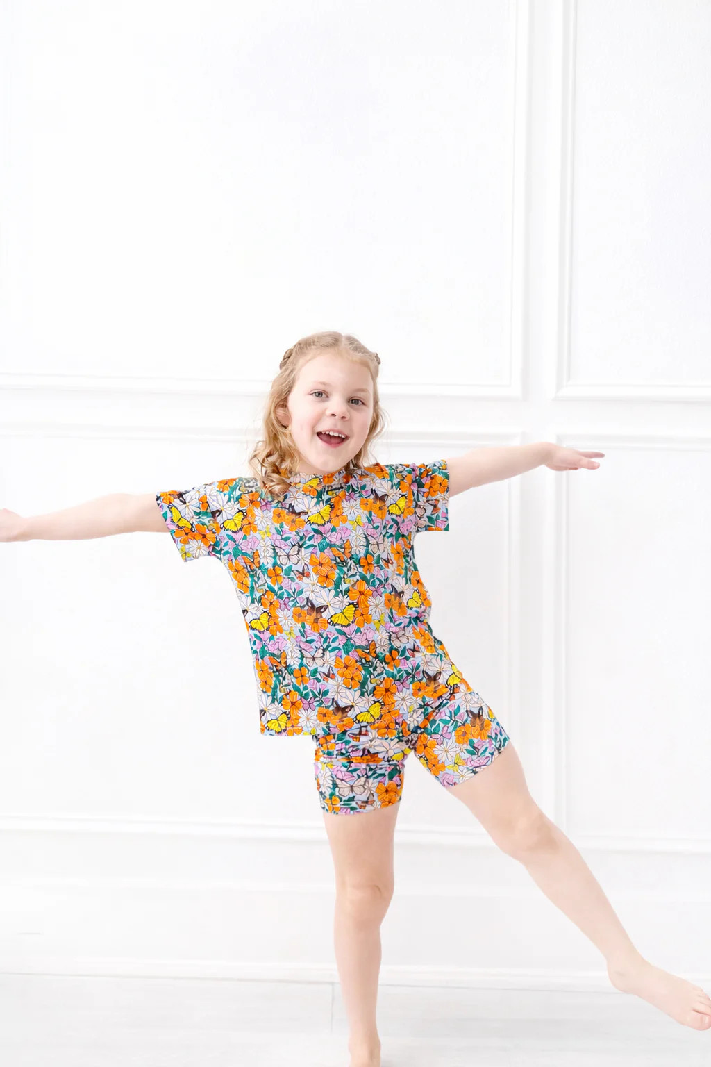 Butterfly Garden Biker Short Set | Poppy Kids Co