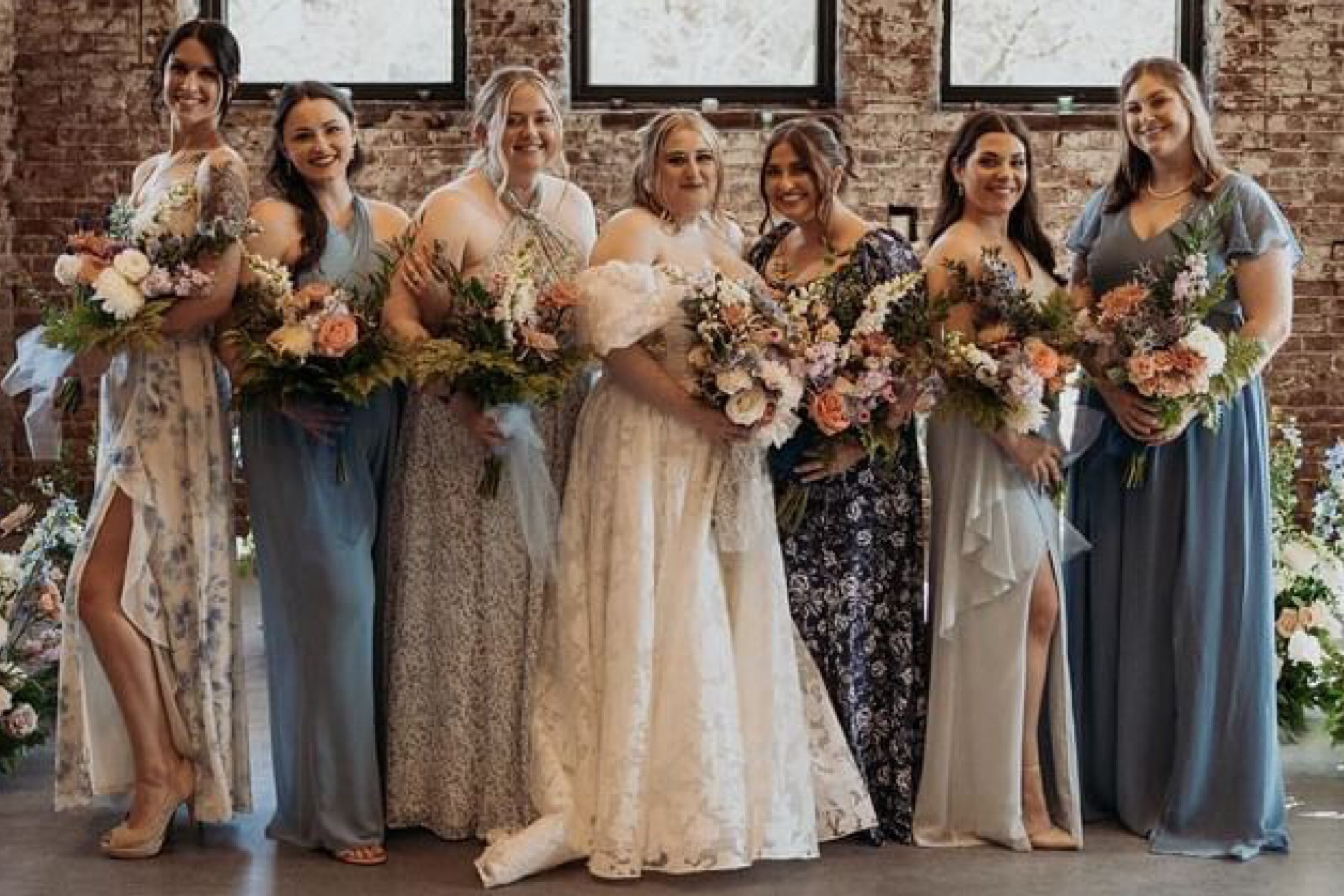 I spent a LOT of time searching for the perfect set of bridesmaid dresses & I am SO happy with the results 🫶🏻 

The blue/floral patterns were perfect for spring!! 

#LTKmidsize #LTKwedding