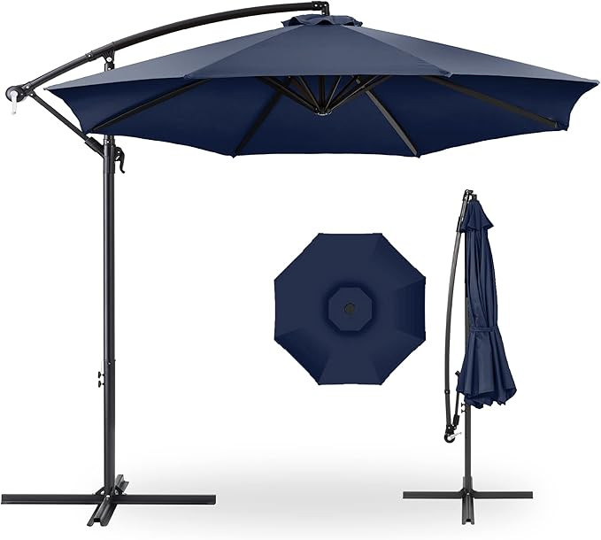 Best Choice Products 10ft Offset Hanging Market Patio Umbrella w/Easy Tilt Adjustment, Polyester ... | Amazon (US)
