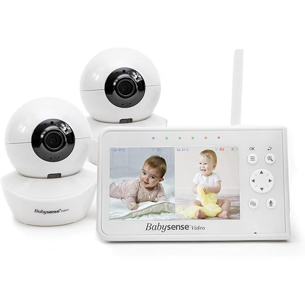5" HD Split-Screen Baby Monitor, Babysense Video Baby Monitor with Camera and Audio, Two HD Cameras  | Amazon (US)
