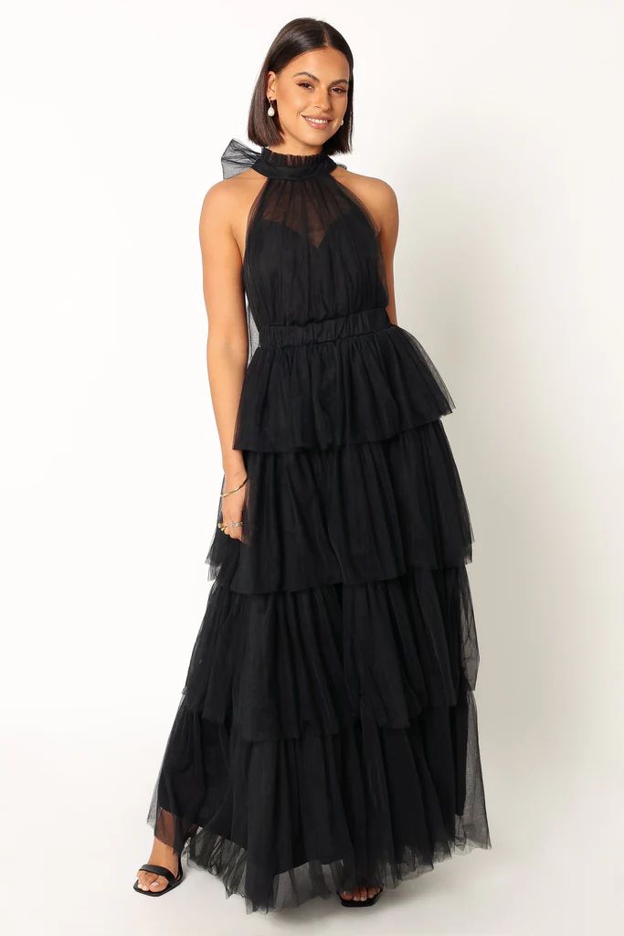 Frances Halterneck Maxi Dress - Black | Petal & Pup (US)