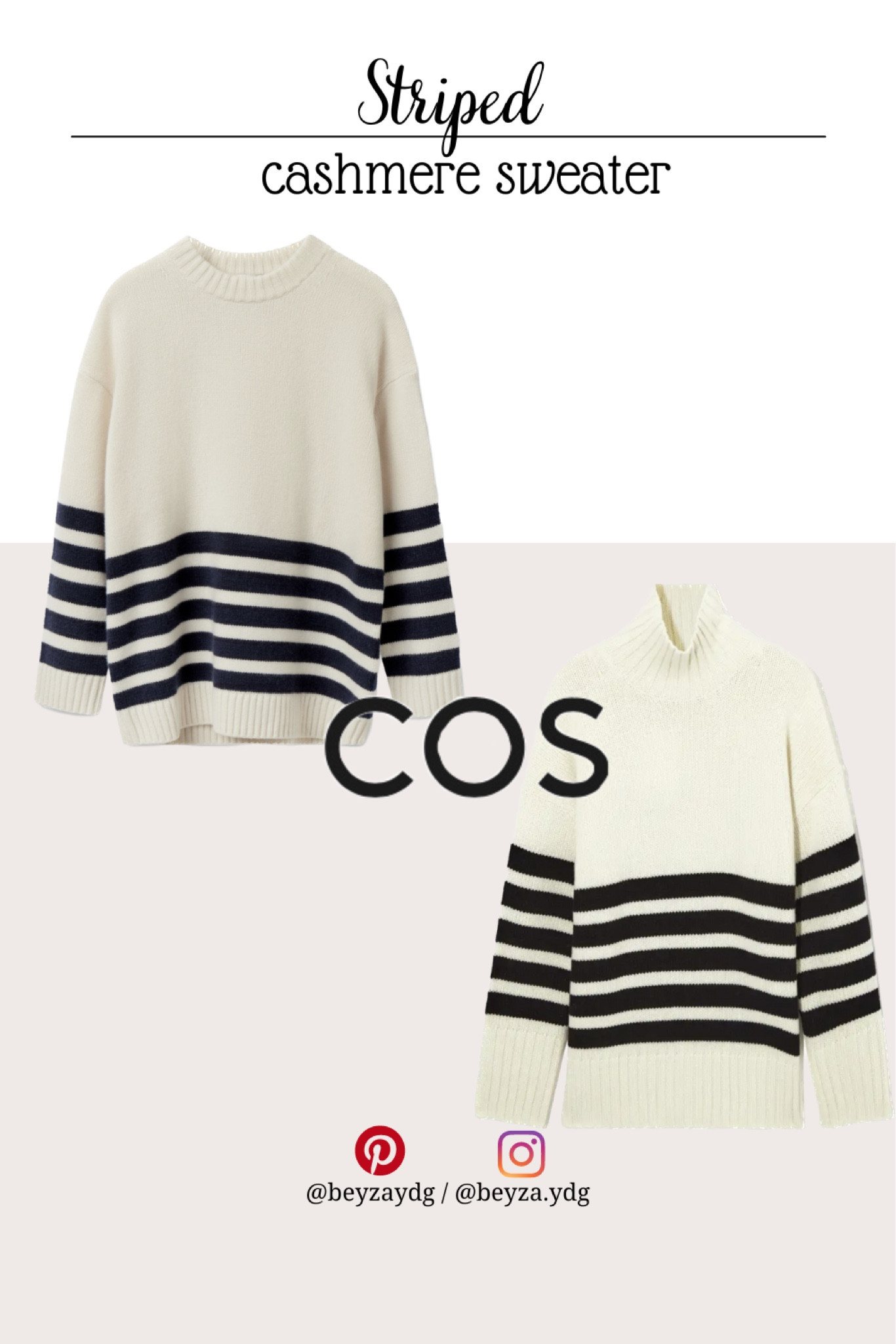 CASHMERE striped sweaters from COS 
Cozy, warm, striped, cashmere sweater, high quality sweater, winter outfit

#LTKSeasonal #LTKeurope #LTKstyletip