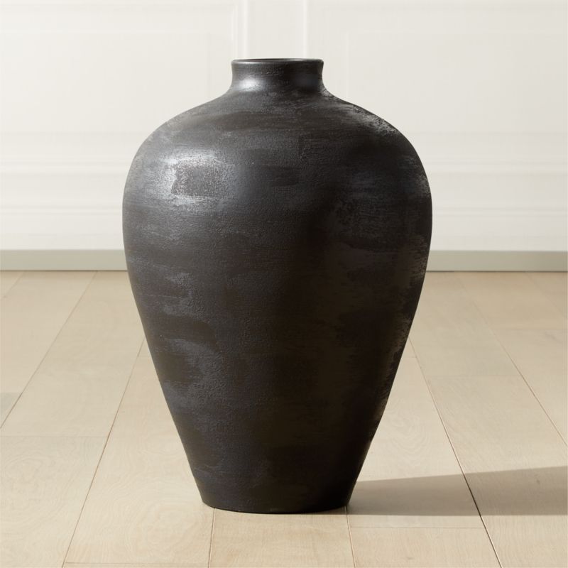 Oso Black Hand-Thrown Vase + Reviews | CB2 | CB2