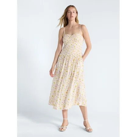 Free Assembly Women's and Women's Plus Sleeveless Smocked Maxi Dress, Sizes XS-4X | Walmart (US)
