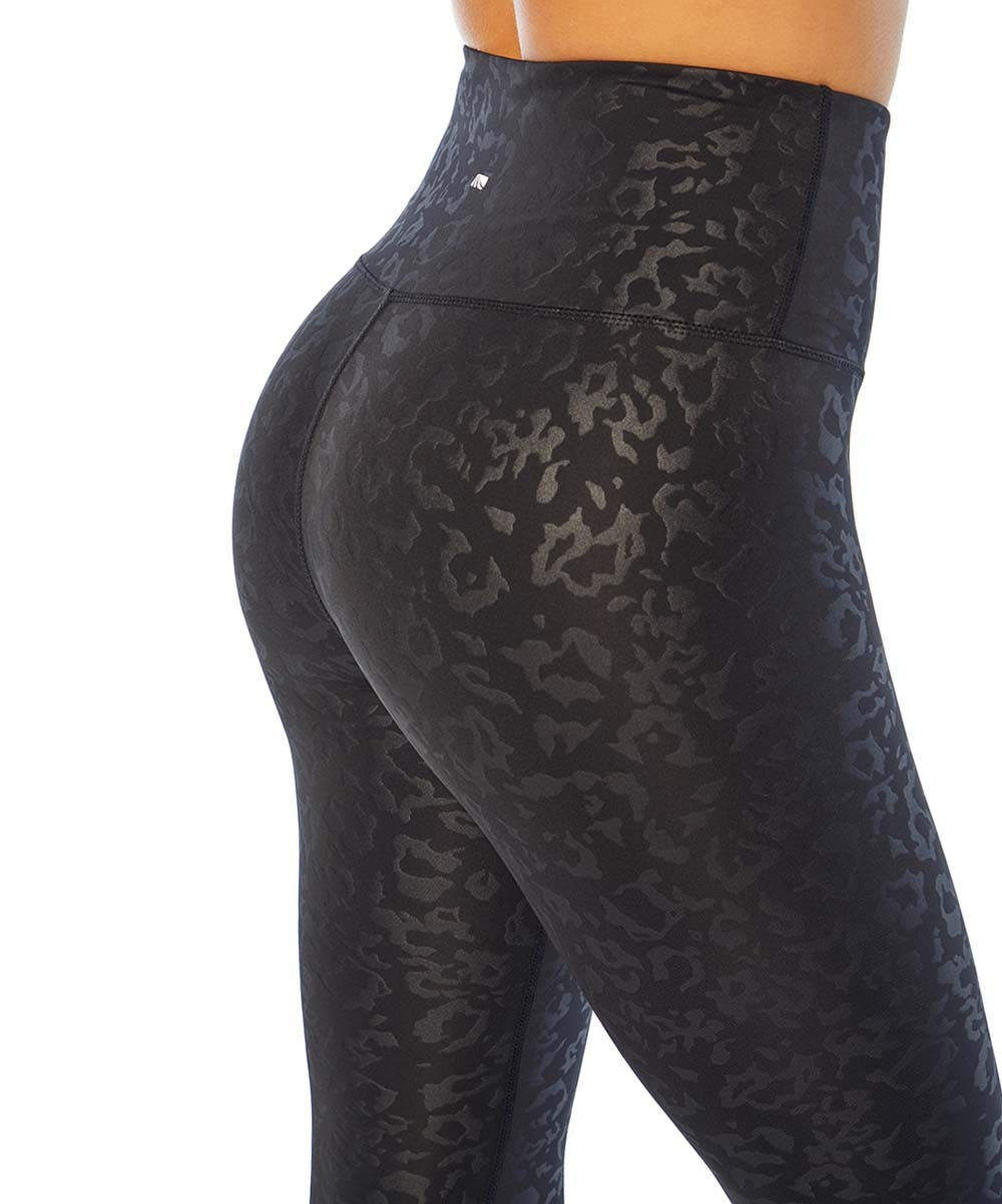 Marika Women's Leggings BLK - 27'' Black Leopard Opatek Leggings - Women | Zulily