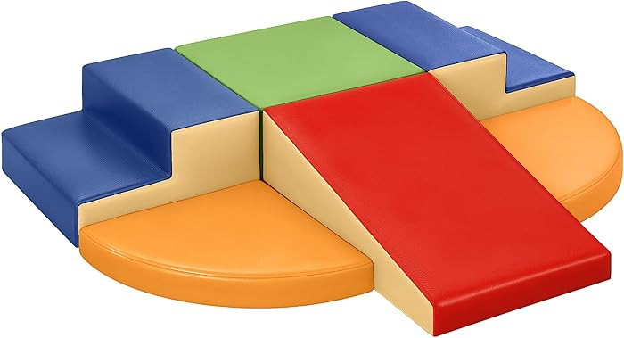 6-Piece Soft PU Leather Toddlers Climbing Toys, Baby Foam Climbing Blocks for Toddlers, Foam Play... | Amazon (US)