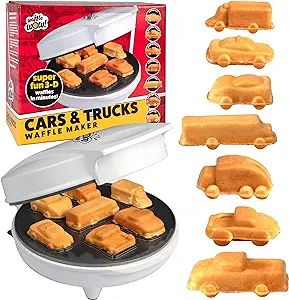 Car Mini Waffle Maker - Make 7 Fun, Different Race Cars, Trucks, and Automobile Vehicle Shaped Pa... | Amazon (US)