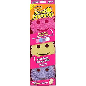 Scrub Daddy Scrub Mommy - Dish Scrubber + Non-Scratch Cleaning Sponges Kitchen, Bathroom + Multi-... | Amazon (US)