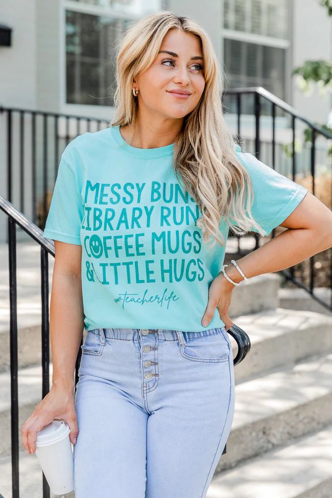 Teacher Life Chalky Mint Graphic Tee | Pink Lily