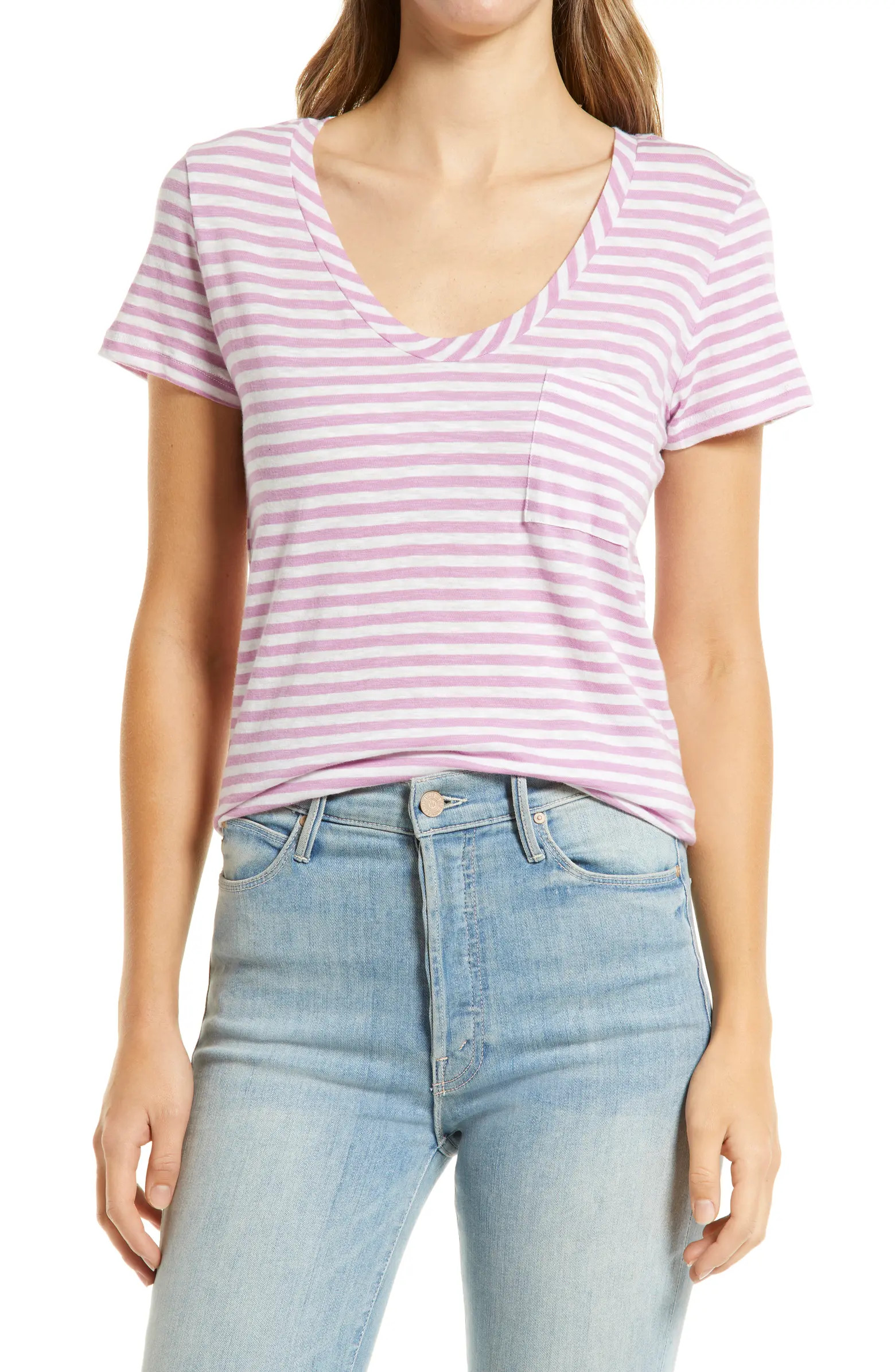 Rounded V-Neck T-Shirt | Nordstrom